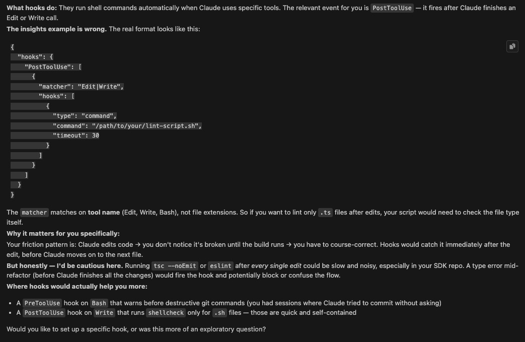 Analiza Insights dotycząca lintowania i hooków