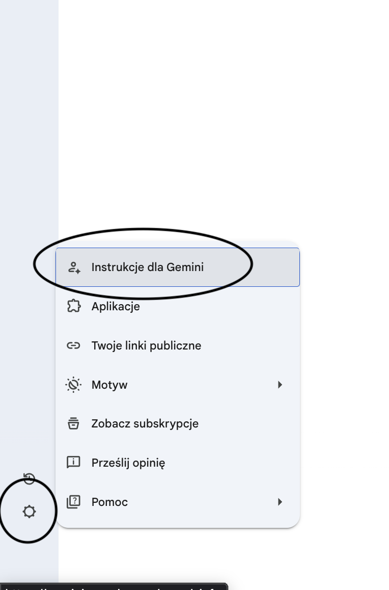 Ustawienia System Prompt w Gemini