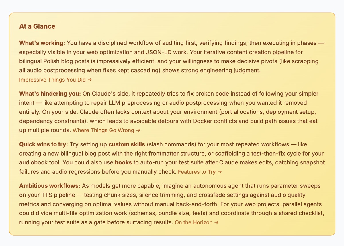 Raport Insights — sekcja z sugestiami poprawy procesów